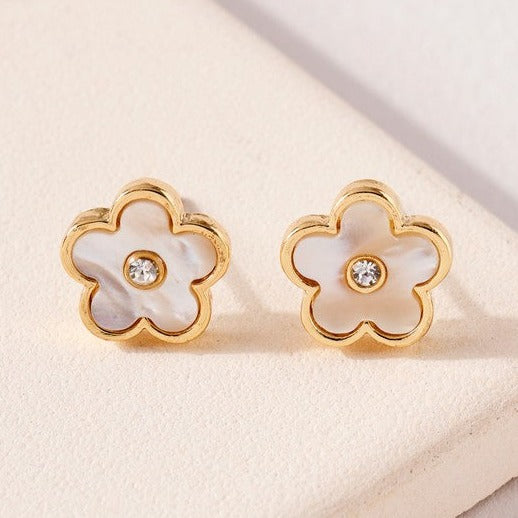 Daisy Earrings - White