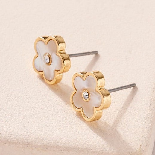 Daisy Earrings - White